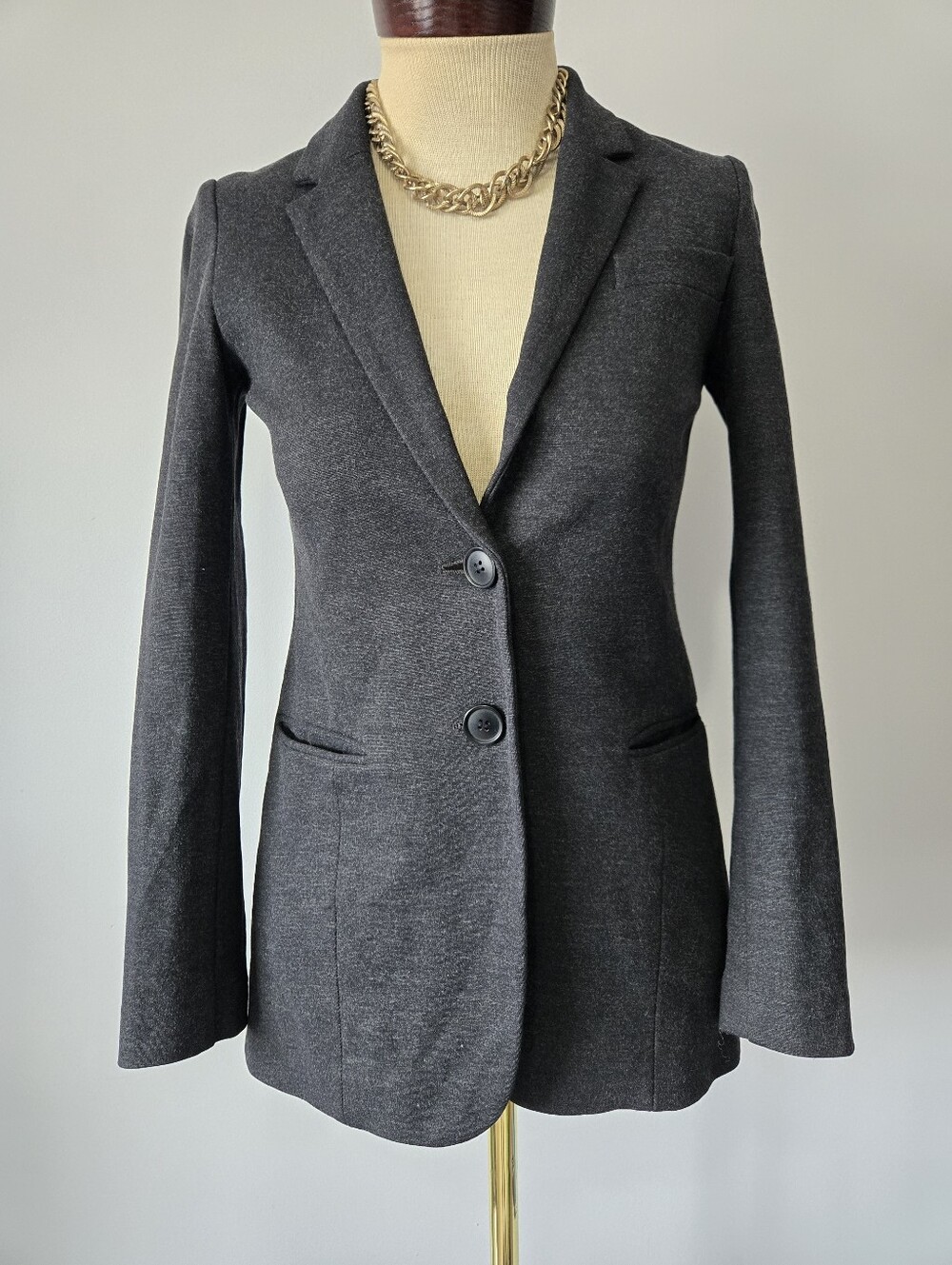 Judith & Charles Grey Modal Fitted Blazer. Size 2